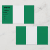 Carte de visite avec le drapeau du Nigeria (Devant / Derrière)