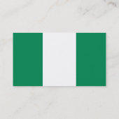 Carte de visite avec le drapeau du Nigeria (Dos)