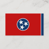 Carte de visite avec le drapeau du Tennessee U.S.A (Dos)