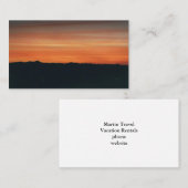 Carte de visite avec le Mountain View de coucher (Devant / Derrière)