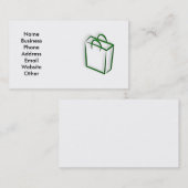 Carte de visite avec le sac à provisions (Devant / Derrière)