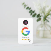 Carte de visite avec lien de code QR pour avis Goo (Debout devant)