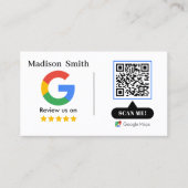Carte de visite avec lien QR Code pour avis Google (Devant)