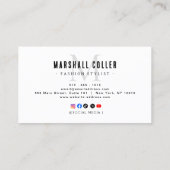 Carte de visite avec lien QR Code pour avis Google (Dos)