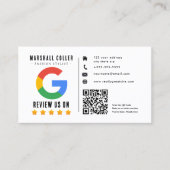 Carte de visite avec lien QR Code pour avis Google (Devant)