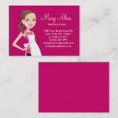 Carte de visite avec l'illustration de caractère (Devant / Derrière)