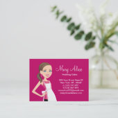 Carte de visite avec l'illustration de caractère (Debout devant)