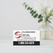 Carte de visite avec logo (Debout devant)