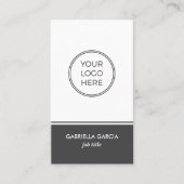 Carte de visite avec logo Code QR Gris Contemporai (Devant)