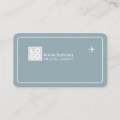 Carte de visite avec logo d'agence de voyages (Devant)