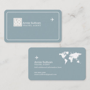 Carte de visite avec logo d'agence de voyages