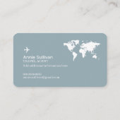 Carte de visite avec logo d'agence de voyages (Dos)