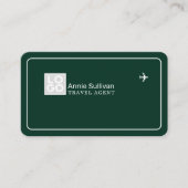 Carte de visite avec logo d'agence de voyages (Devant)