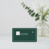 Carte de visite avec logo d'agence de voyages (Debout devant)
