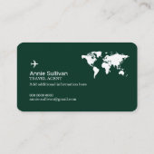 Carte de visite avec logo d'agence de voyages (Dos)