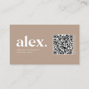 Carte de visite avec logo de code QR moderne