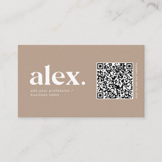 Carte de visite avec logo de code QR moderne (Devant)