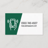 Carte de visite avec logo de marteau de maintenanc (Dos)