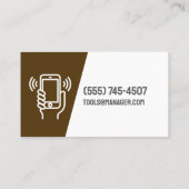 Carte de visite avec logo de marteau de maintenanc (Dos)
