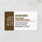 Carte de visite avec logo de marteau de maintenanc (Devant)