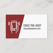 Carte de visite avec logo de marteau de maintenanc (Dos)