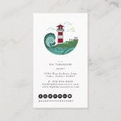 Carte de visite avec logo de phare nautique (Dos)
