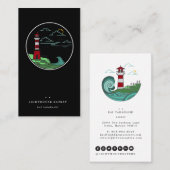 Carte de visite avec logo de phare nautique (Devant / Derrière)