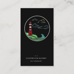 Carte de visite avec logo de phare nautique