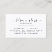 Carte de visite avec logo en or rose (Dos)