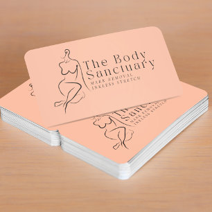 Carte de visite avec logo et silhouette de femme p