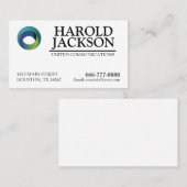 Carte de visite Avec Logo Et Texte Personnalisé (Devant / Derrière)