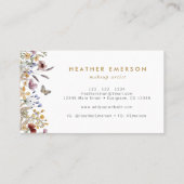 Carte de visite avec logo floral (Dos)