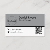 Carte de visite avec logo personnalisé et code QR (Dos)