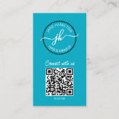 Carte de visite avec logo rond QR Code (Devant)