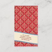 Carte de visite avec logo sur fond vintage. (Dos)