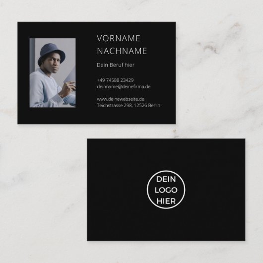 Carte de visite avec modèle (Devant / Derrière)