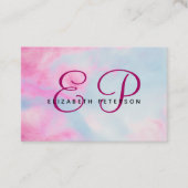 Carte de visite avec monogramme dans un style simp (Devant)