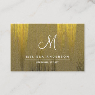 Carte de visite avec monogramme dans un style simp