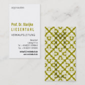 Carte De Visite Avec monogramme en orientation portrait (Devant / Derrière)