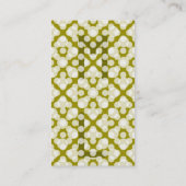 Carte De Visite Avec monogramme en orientation portrait (Dos)