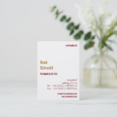 Carte De Visite Avec monogramme en portrait (Debout devant)