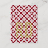 Carte De Visite Avec monogramme en portrait (Dos)