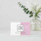 Carte de visite avec monogramme et arrière - plan. (Debout devant)