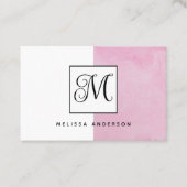 Carte de visite avec monogramme et arrière - plan. (Devant)