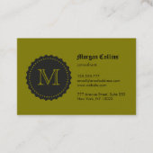 Carte de visite avec monogramme et sceau (Devant)