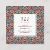 Carte de visite avec motif de coquillages rétro. (Dos)