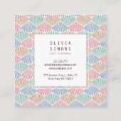 Carte de visite avec motif de coquillages rétro. (Dos)