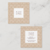 Carte de visite avec motif de coquillages rétro. (Devant / Derrière)