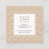 Carte de visite avec motif de coquillages rétro. (Dos)