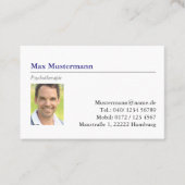 Carte de visite avec photo (Devant)